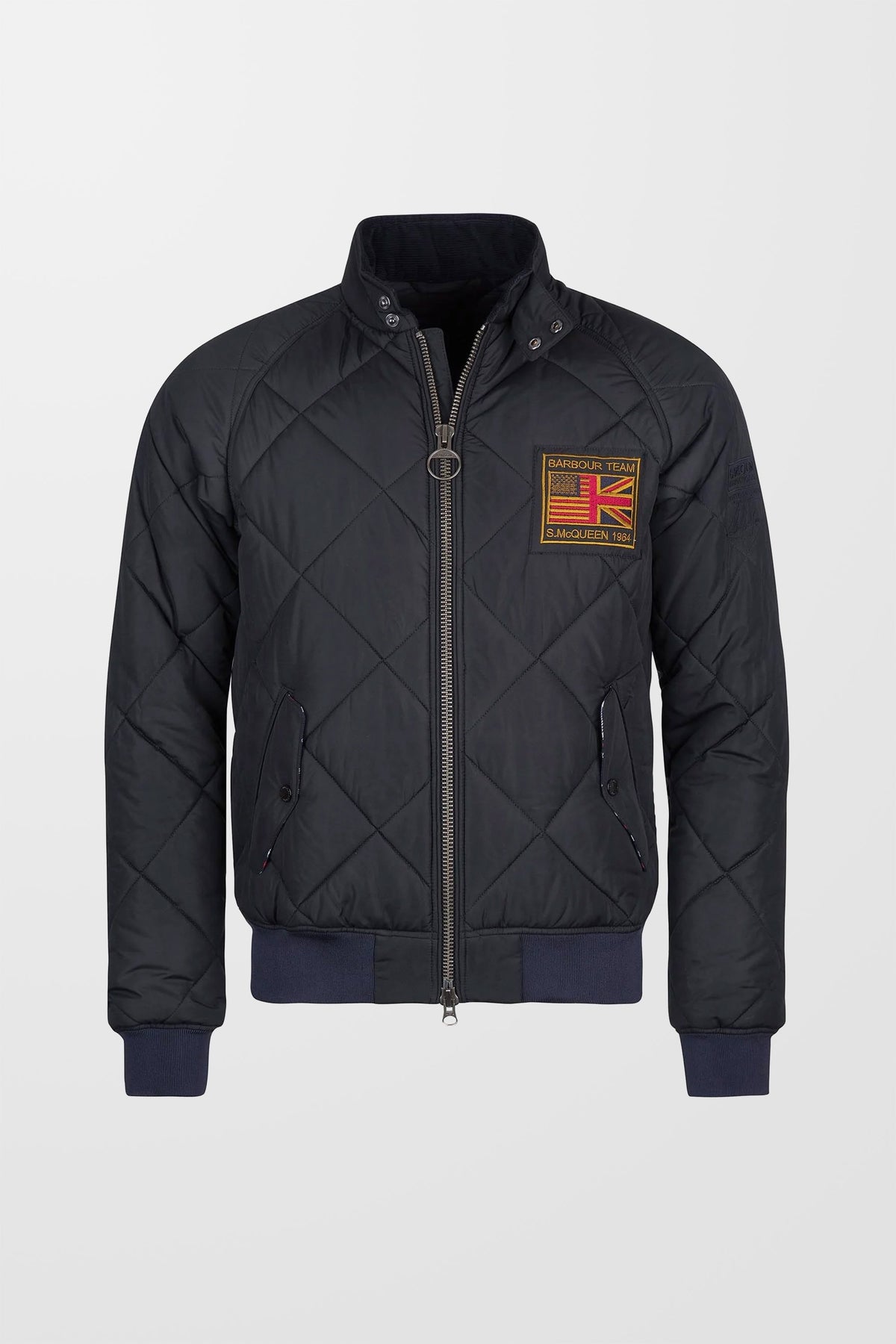 Steve McQueen™ Quilted Merchant Bomber Jacket (in Black)