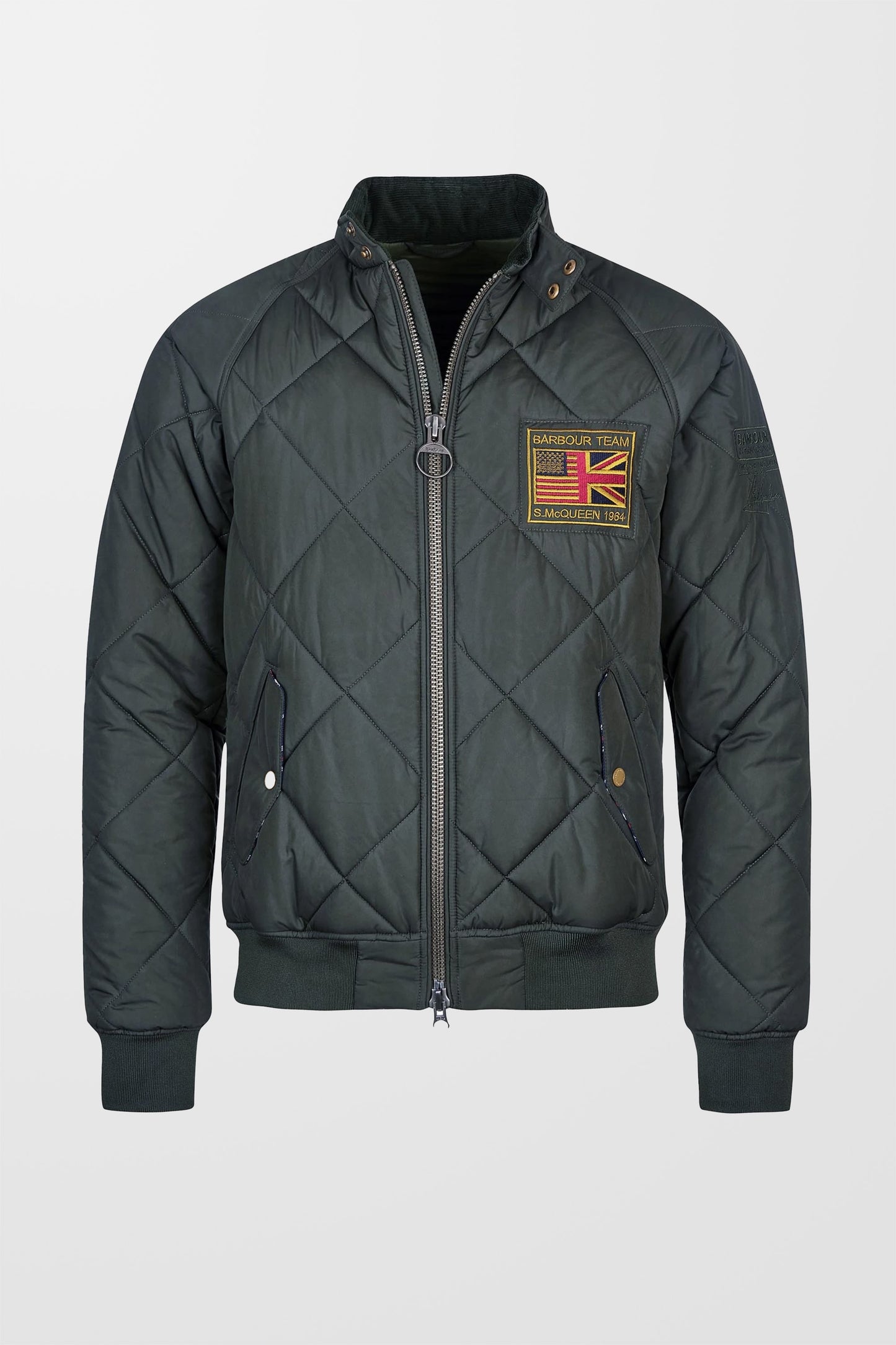 Steve McQueen™ Quilted Merchant Bomber Jacket (in Green)
