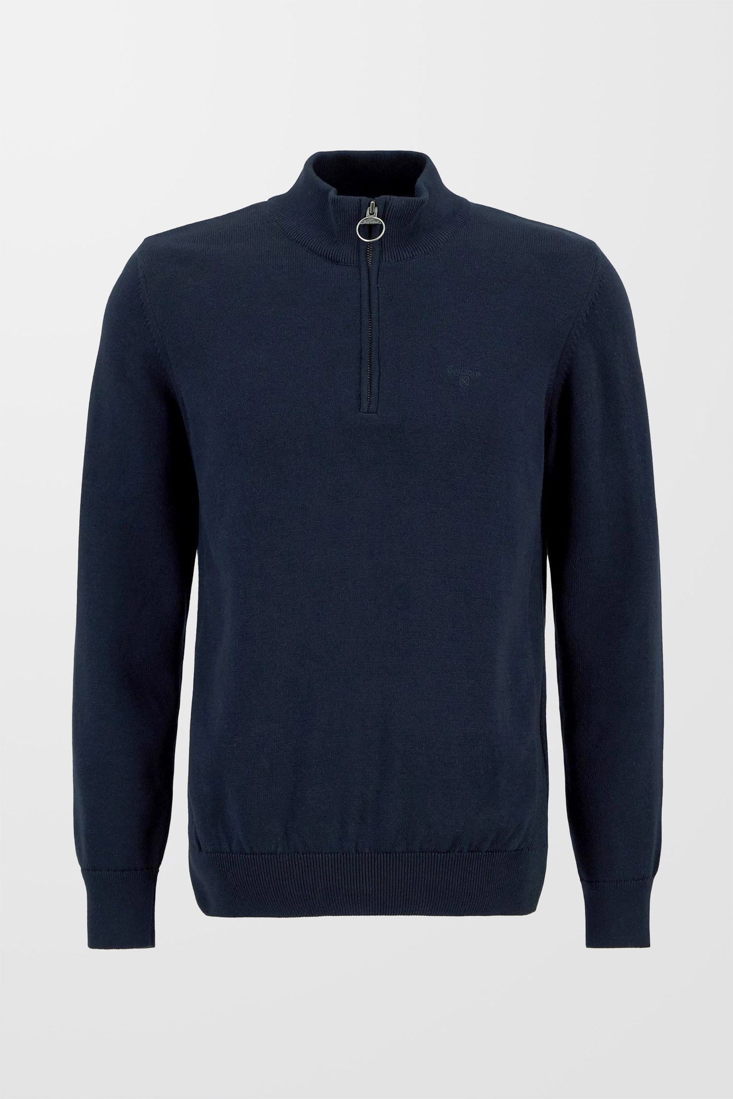 Cotton Half Zip Jumper (in Navy)