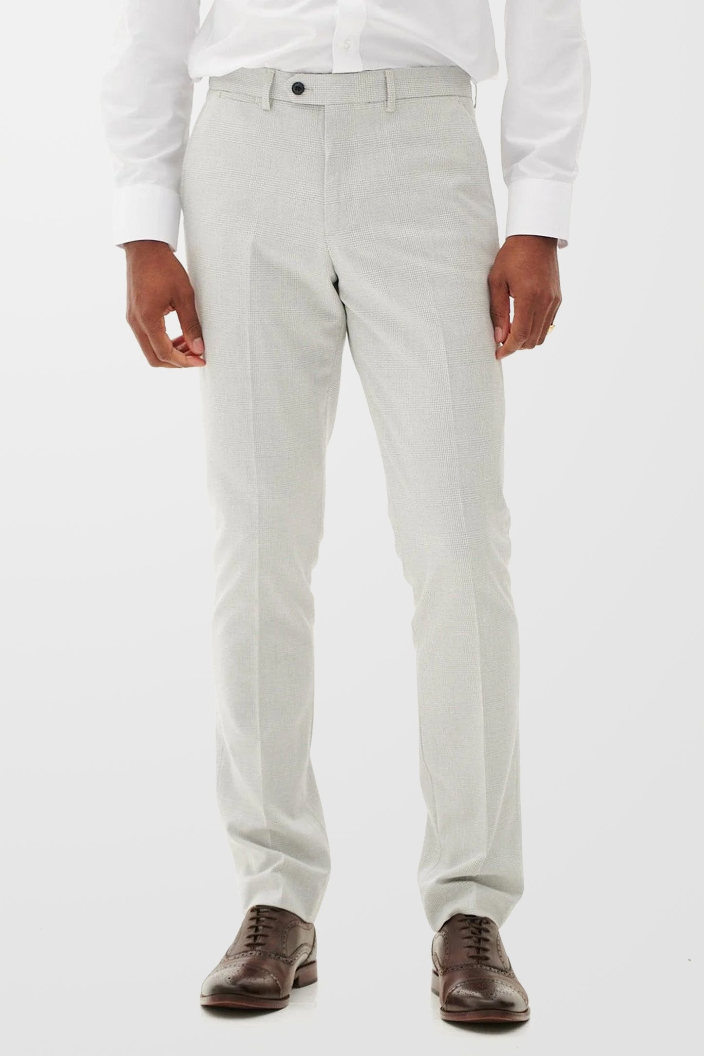 Bromley Stone Check Trousers