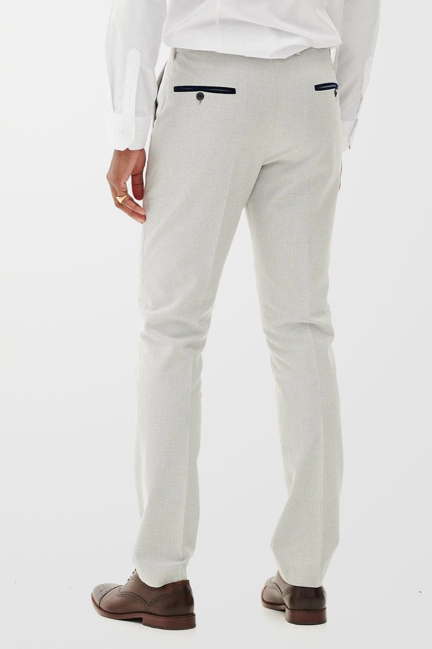 Bromley Stone Check 3pc Suit