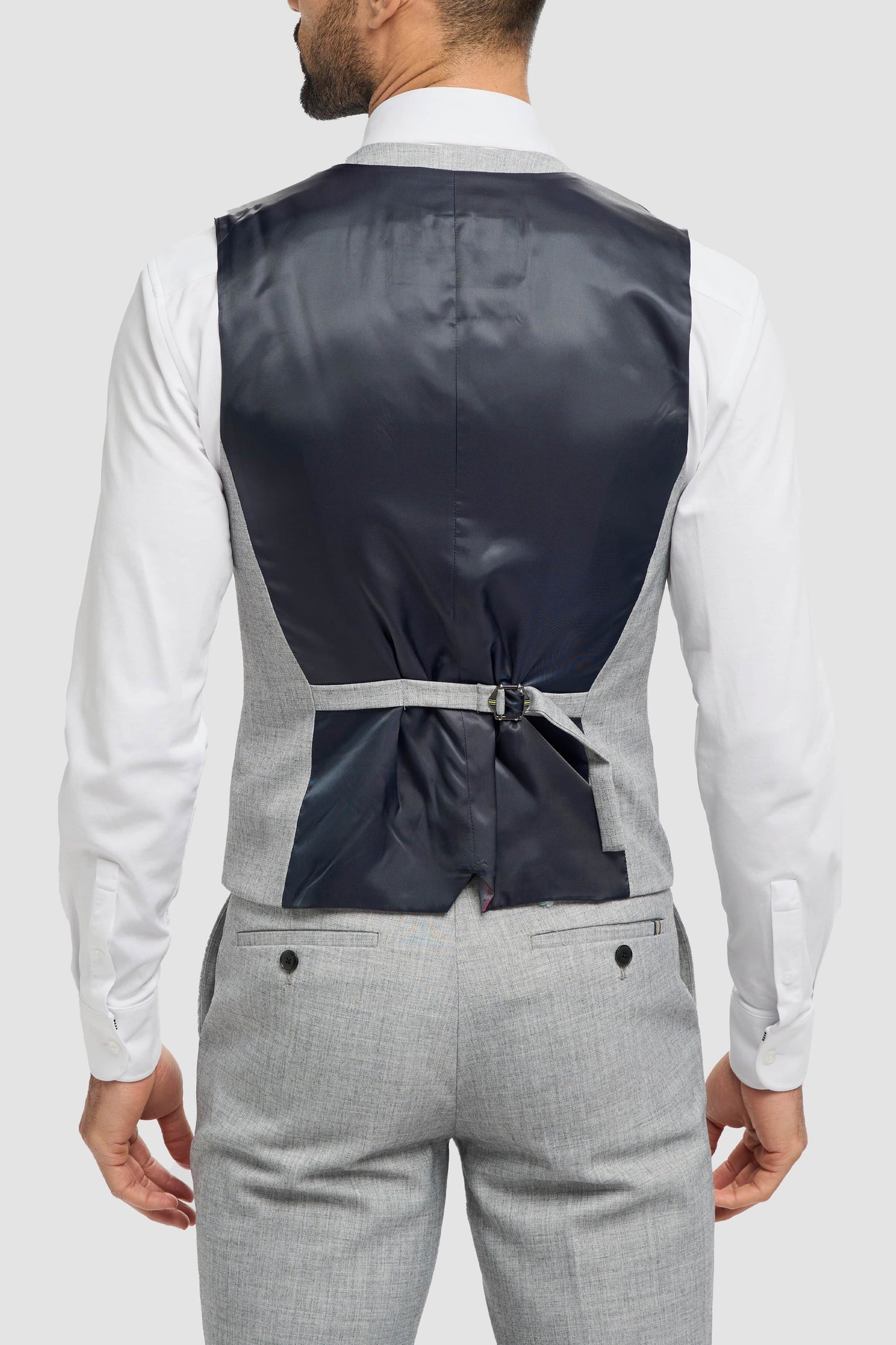 Malibu Grey Plain Tailored 3pc Suit