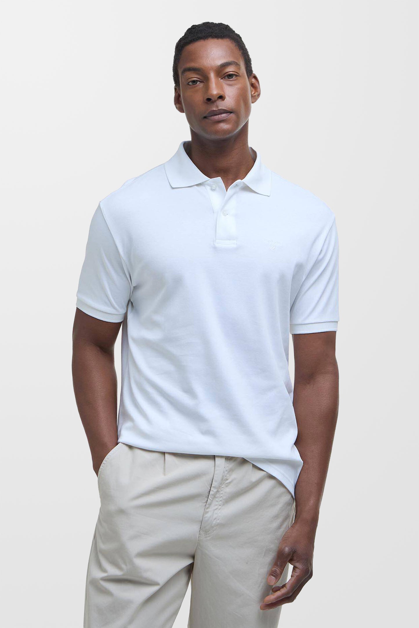 Hylton Interlock Polo (In White)