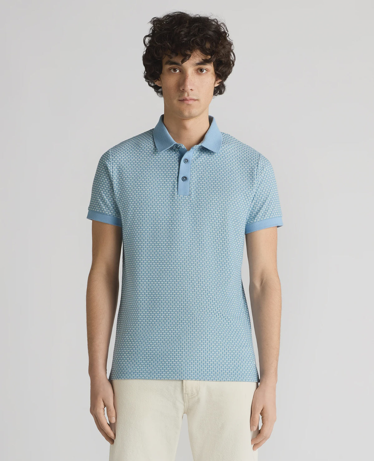 Short Sleeve Casual Polo Shirt (Blue)