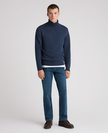 Roll Neck Cotton (Dark Blue)