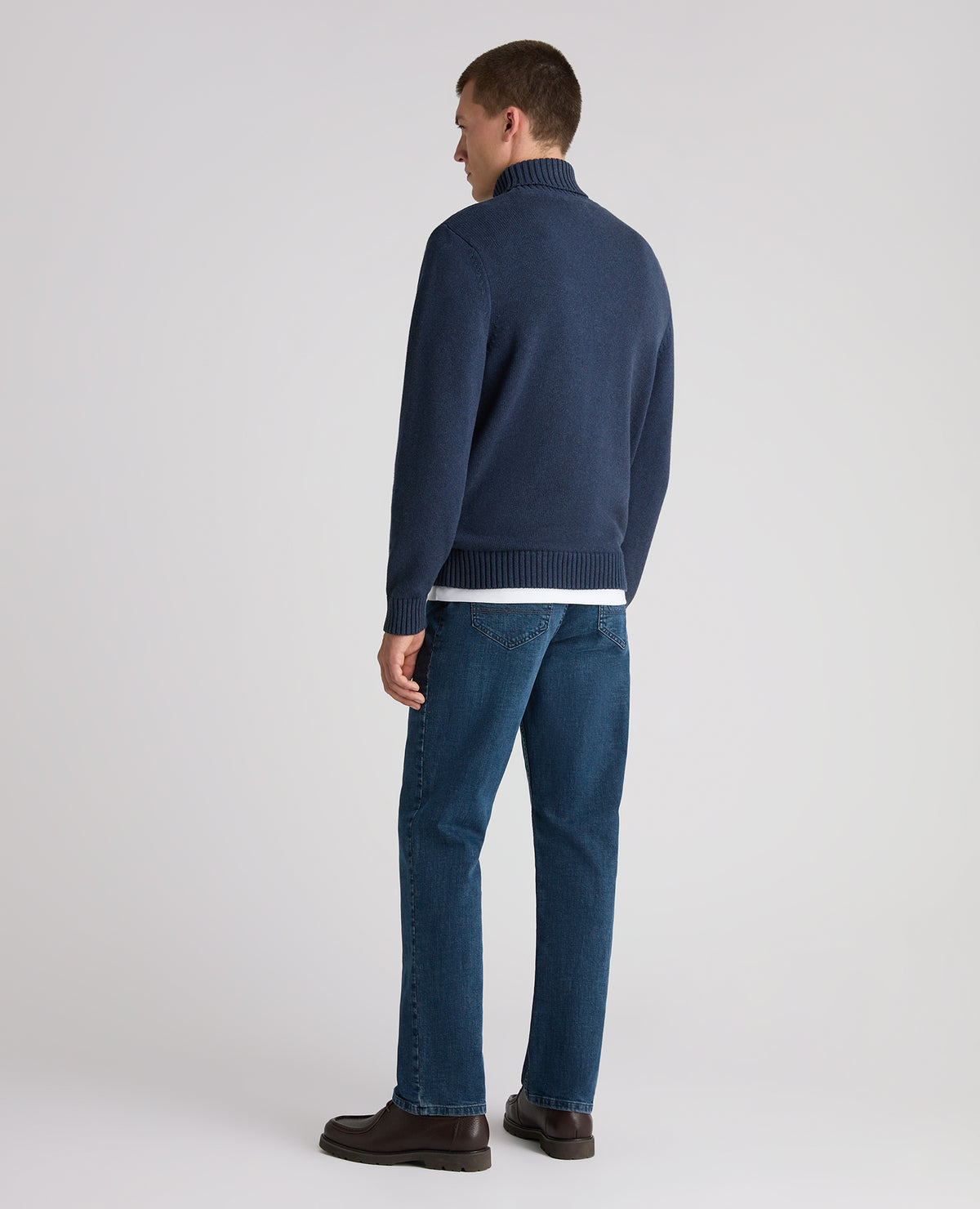 Roll Neck Cotton (Dark Blue)