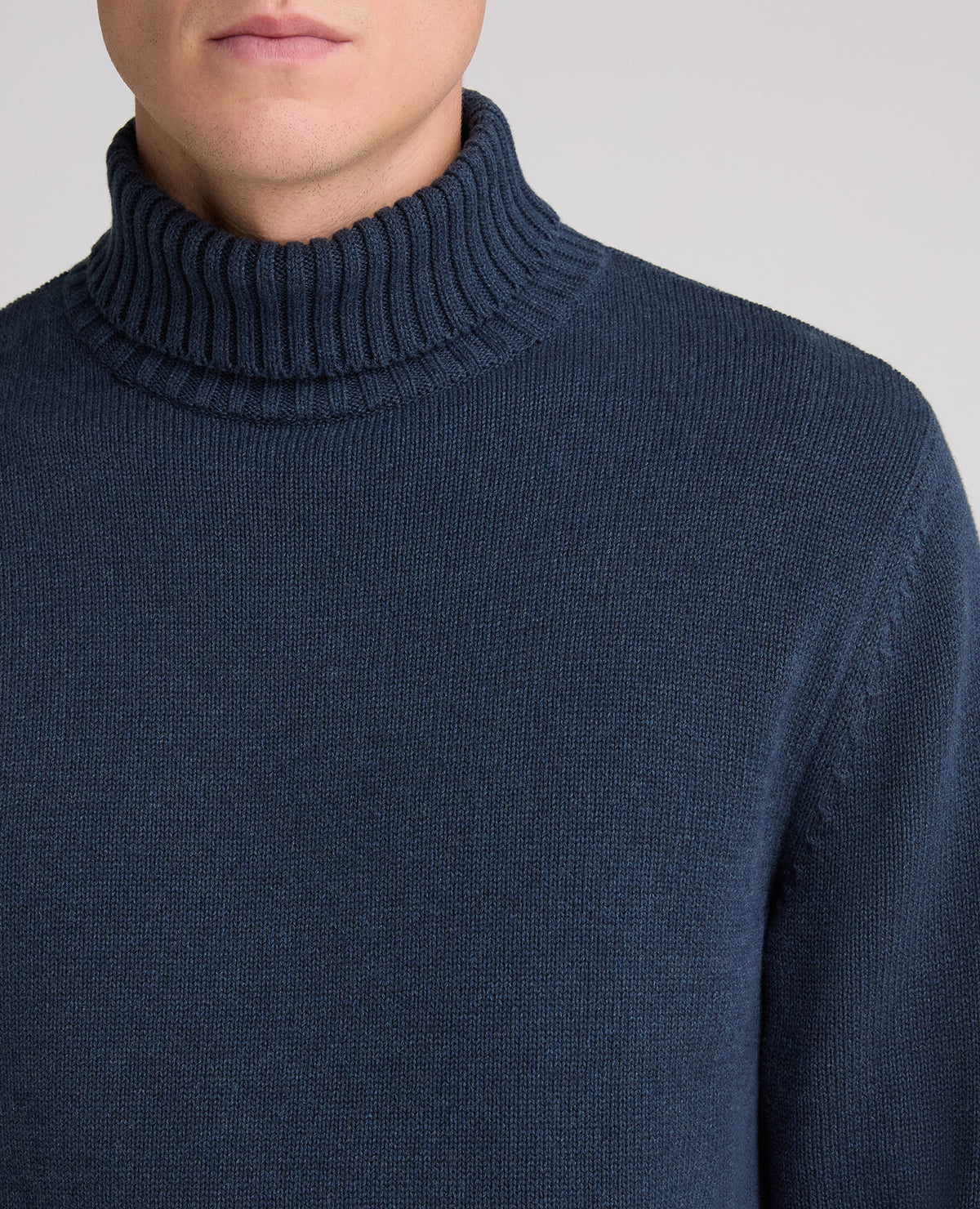 Roll Neck Cotton (Dark Blue)