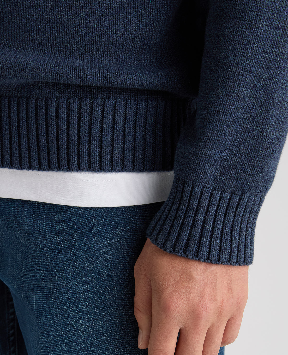 Roll Neck Cotton (Dark Blue)