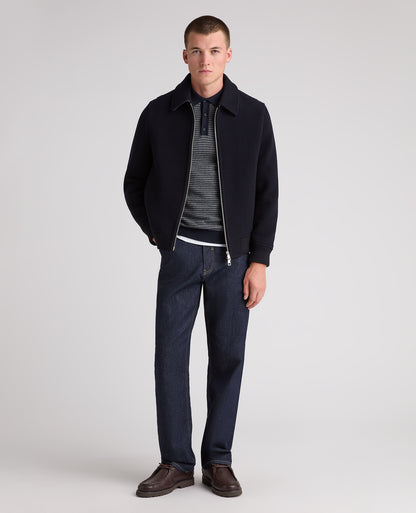 Tyler Bomber Tailored Coat (Navy)