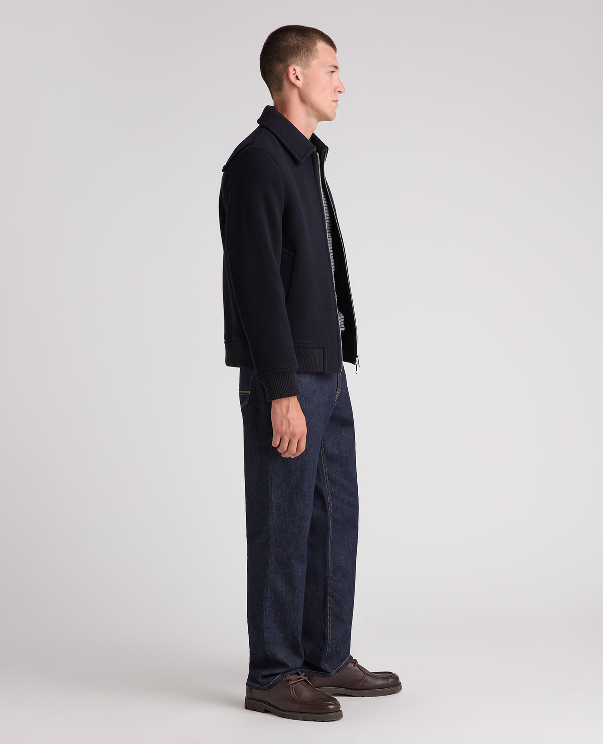 Tyler Bomber Tailored Coat (Navy)