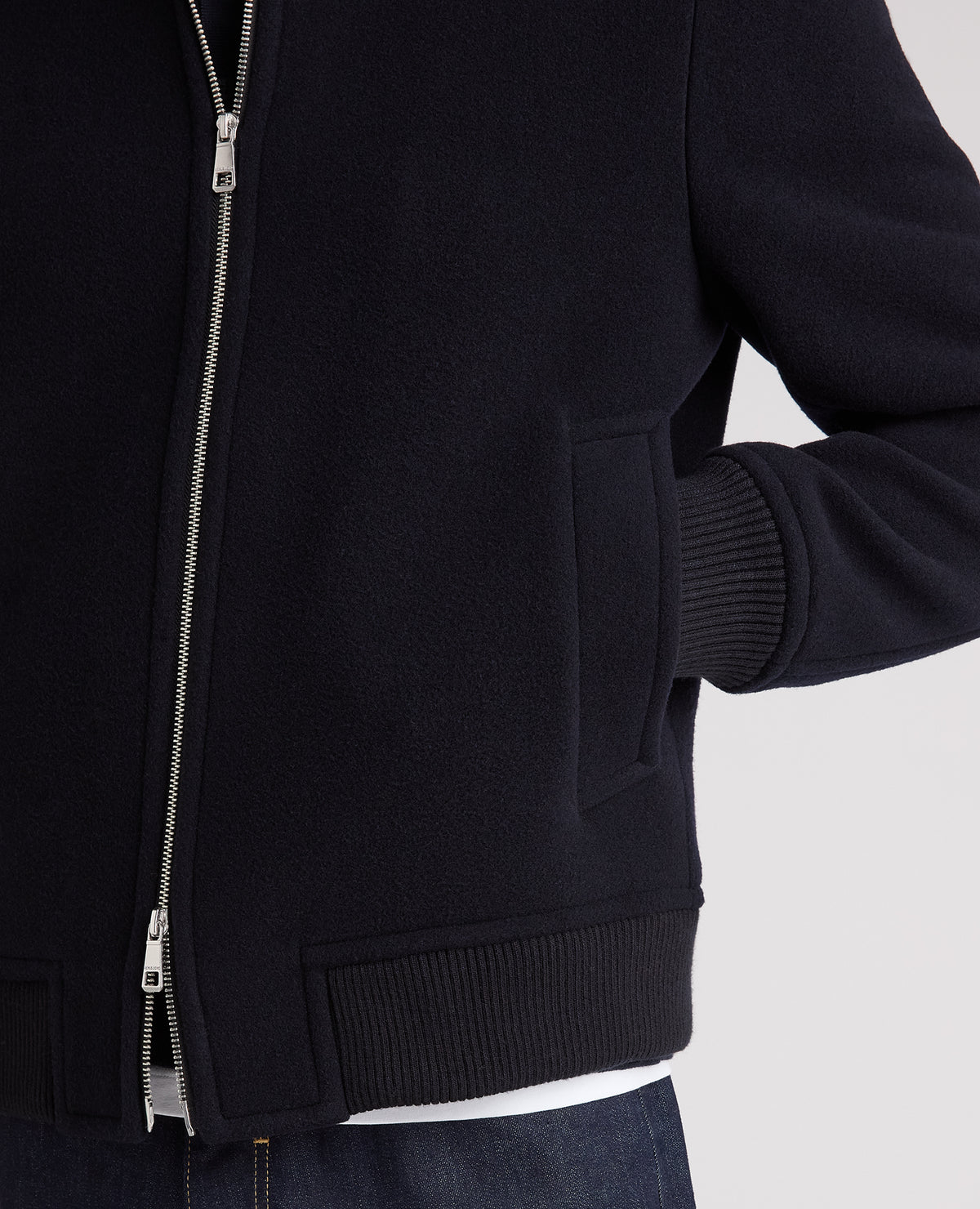 Tyler Bomber Tailored Coat (Navy)
