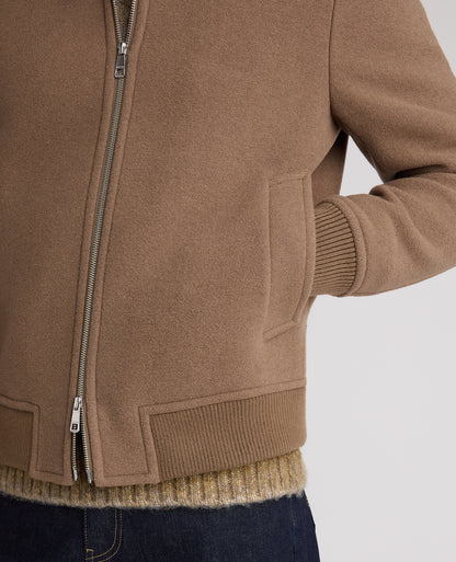 Tyler Bomber Tailored Coat (Taupe)
