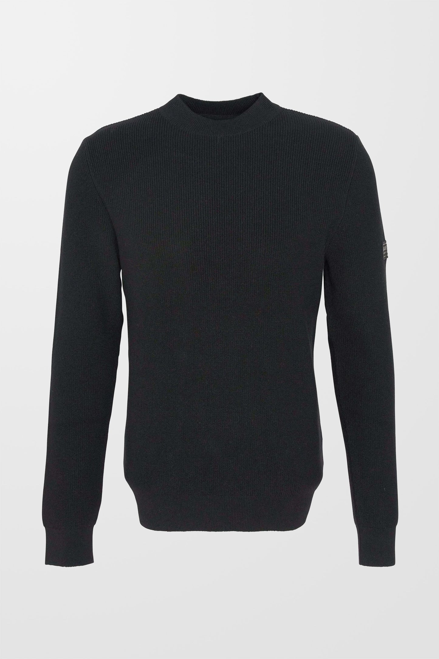 International Crawley Wool Blend Crew Neck Jumper (in Black)