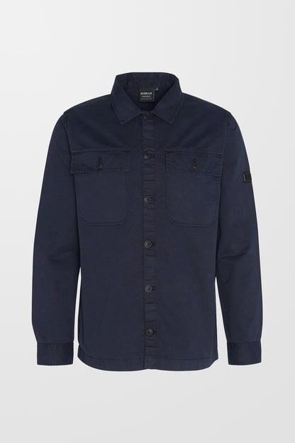 Arlo Button Through Overshirt (in Navy)