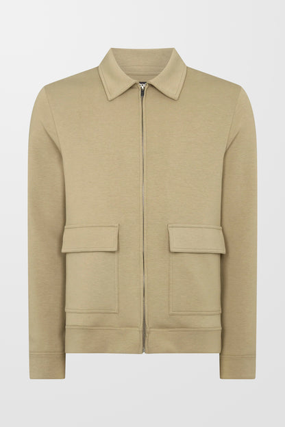 Bamboo Blend Overshirt (Stone)