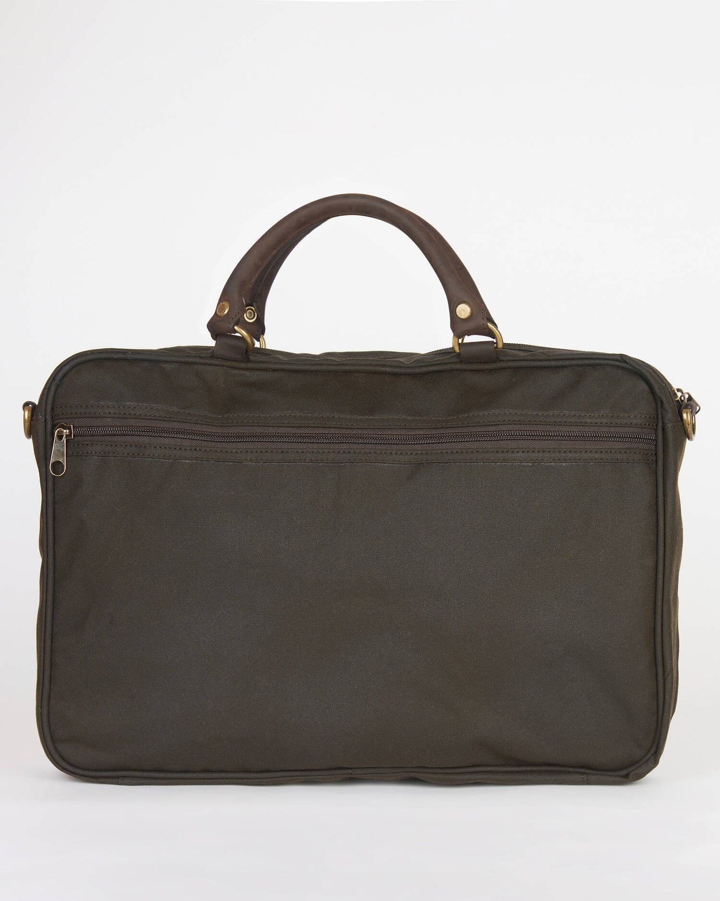 Wax Leather Briefcase (in Olive)