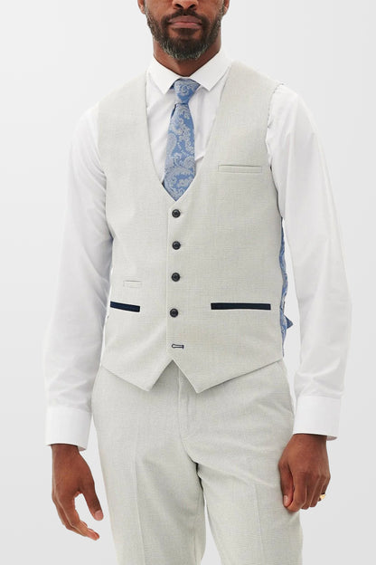 Bromley Stone Check 3pc Suit