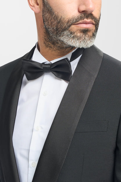 Aspen Shawl Neck Tux Blazer (in Black)