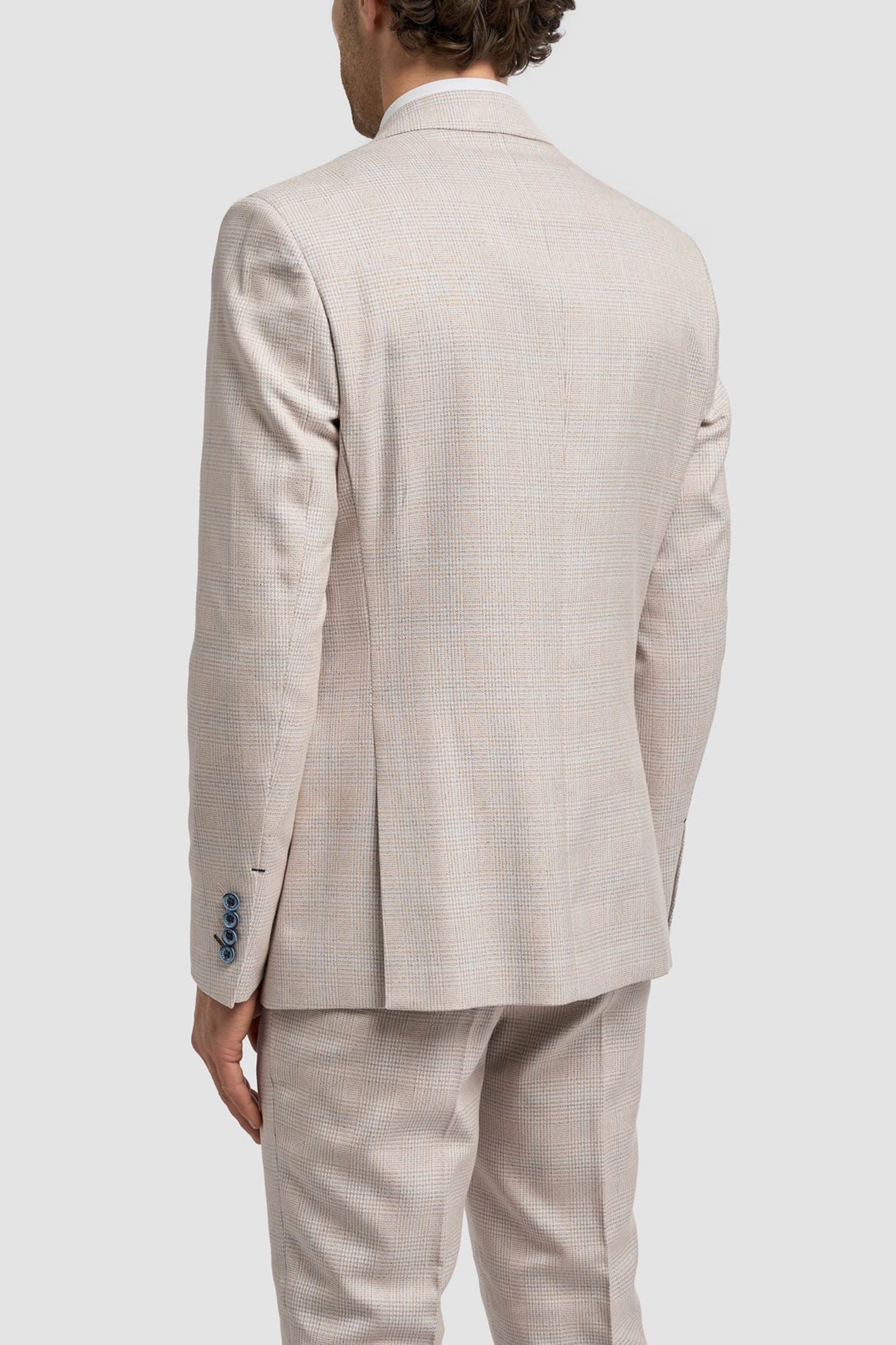 Caridi Beige Check 3pc Suit