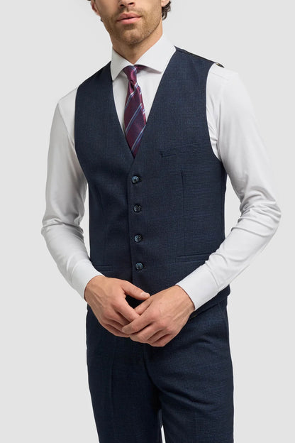 Caridi Navy Check 3pc Suit