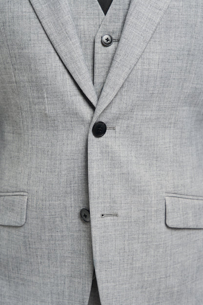 Malibu Grey Plain Tailored 3pc Suit
