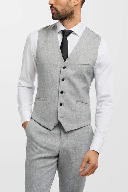 Malibu Grey Plain Tailored 3pc Suit