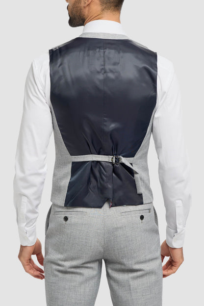 Malibu Grey Plain Tailored 3pc Suit