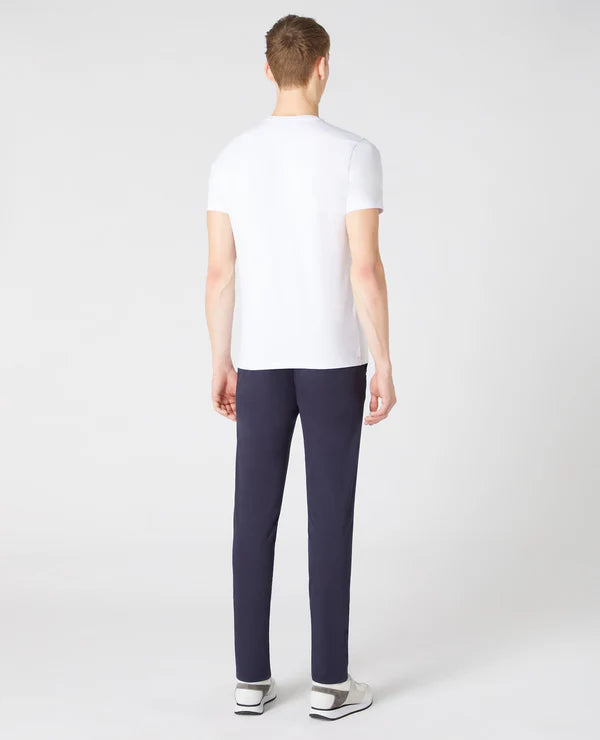 Cotton Stretch Crew Neck T-Shirt (White)