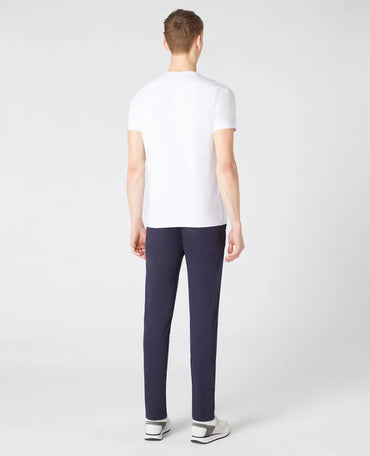 Cotton Stretch Crew Neck T-Shirt (White)