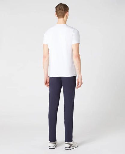 Cotton Stretch Crew Neck T-Shirt (White)