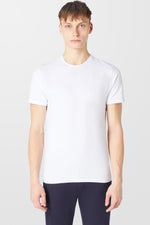 Cotton Stretch Crew Neck T-Shirt (White)