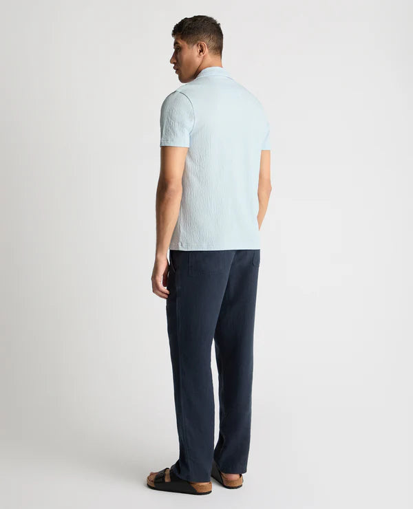 Cuban Collar Jersey Shirt (In Light blue)