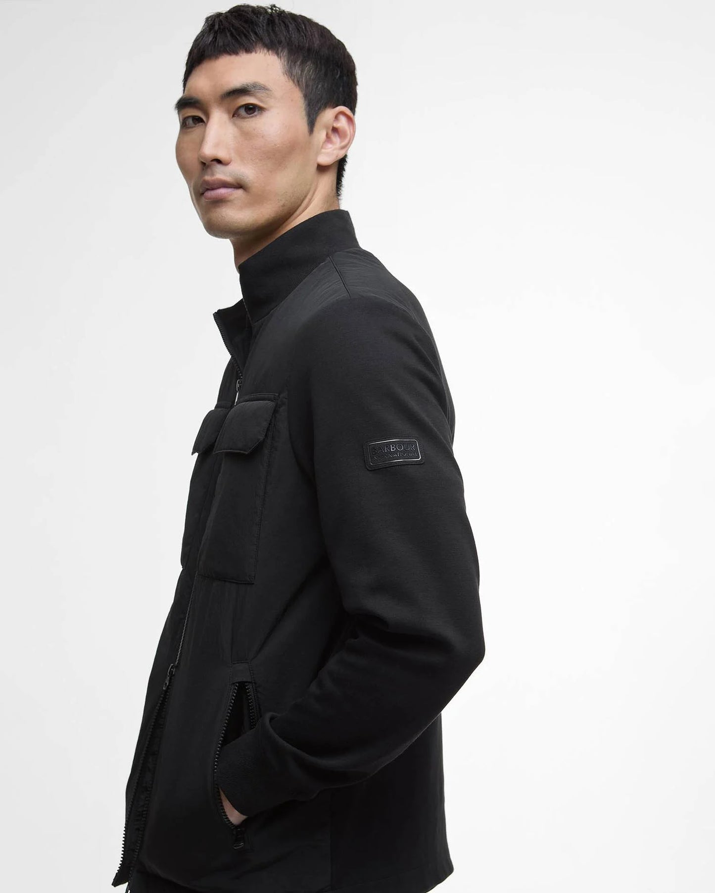 Ethan Quilted Sweatshirt (In Black)