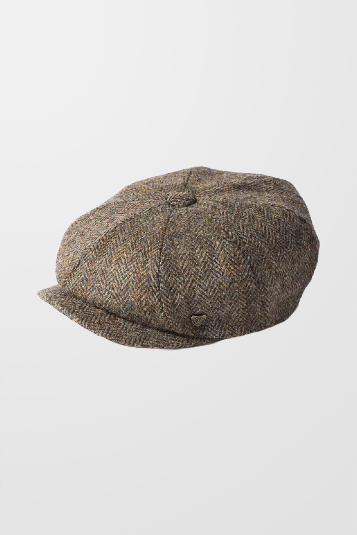 Harris Tweed Carloway Bakerboy Cap (in Brown/Green)