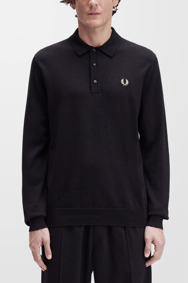 Classic Knitted K4535 Long Sleeve Shirt (in Black)