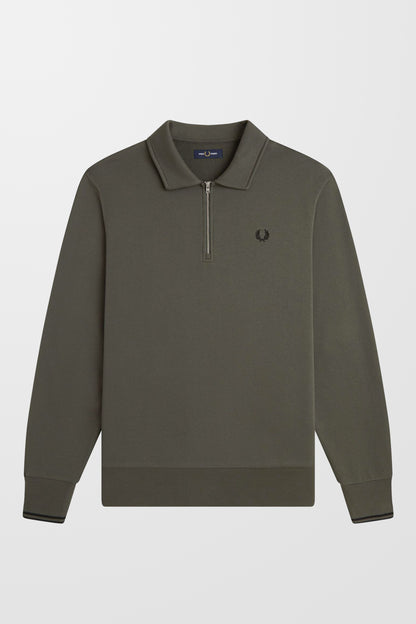 Half Zip Collared Sweatshirt M2426 (In Field Green)