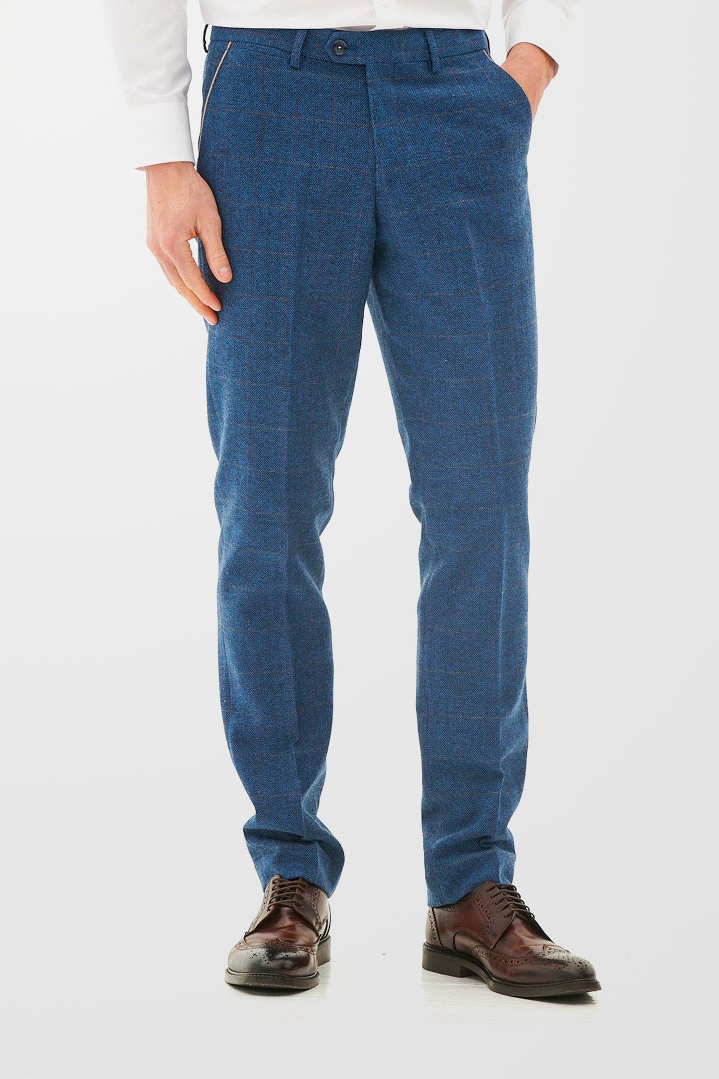 Dion Blue Tweed Tailored 3pc Suit