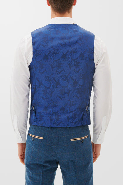 Dion Blue Tweed Tailored 3pc Suit