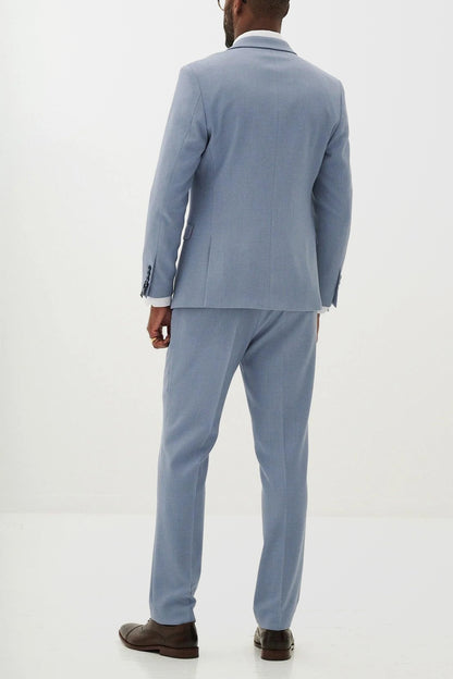 HM5 Sky Blue Plain Tailored 3pc Suit