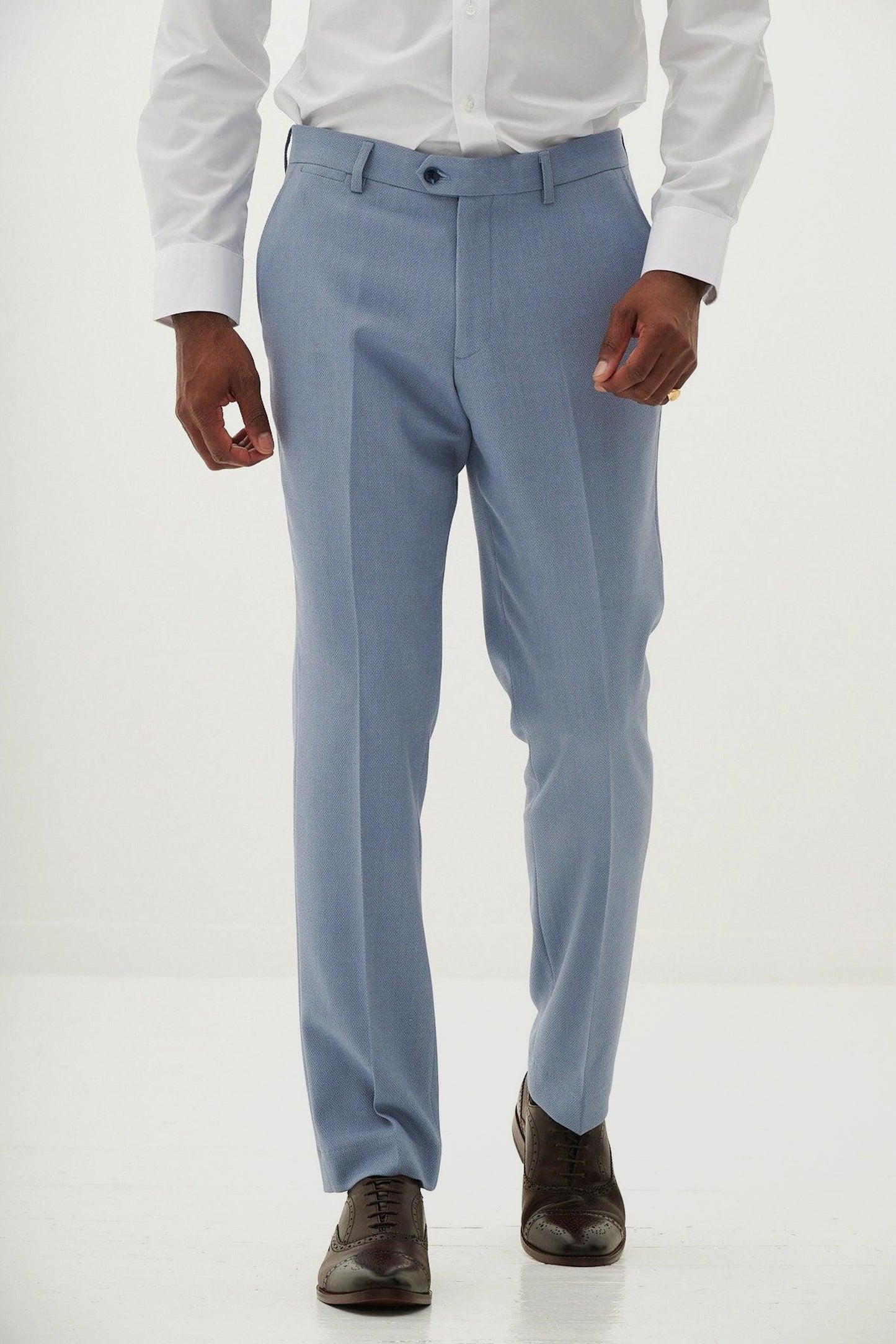 HM5 Sky Blue Plain Tailored 3pc Suit