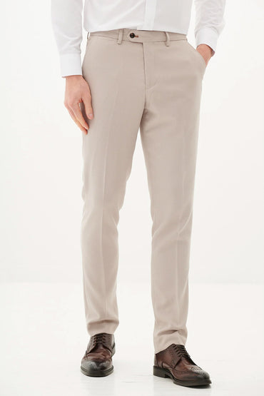 HM5 Stone Plain Tailored Trousers