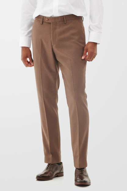 HM5 Tan Plain Tailored 3pc Suit