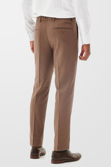 HM5 Tan Plain Tailored Trousers
