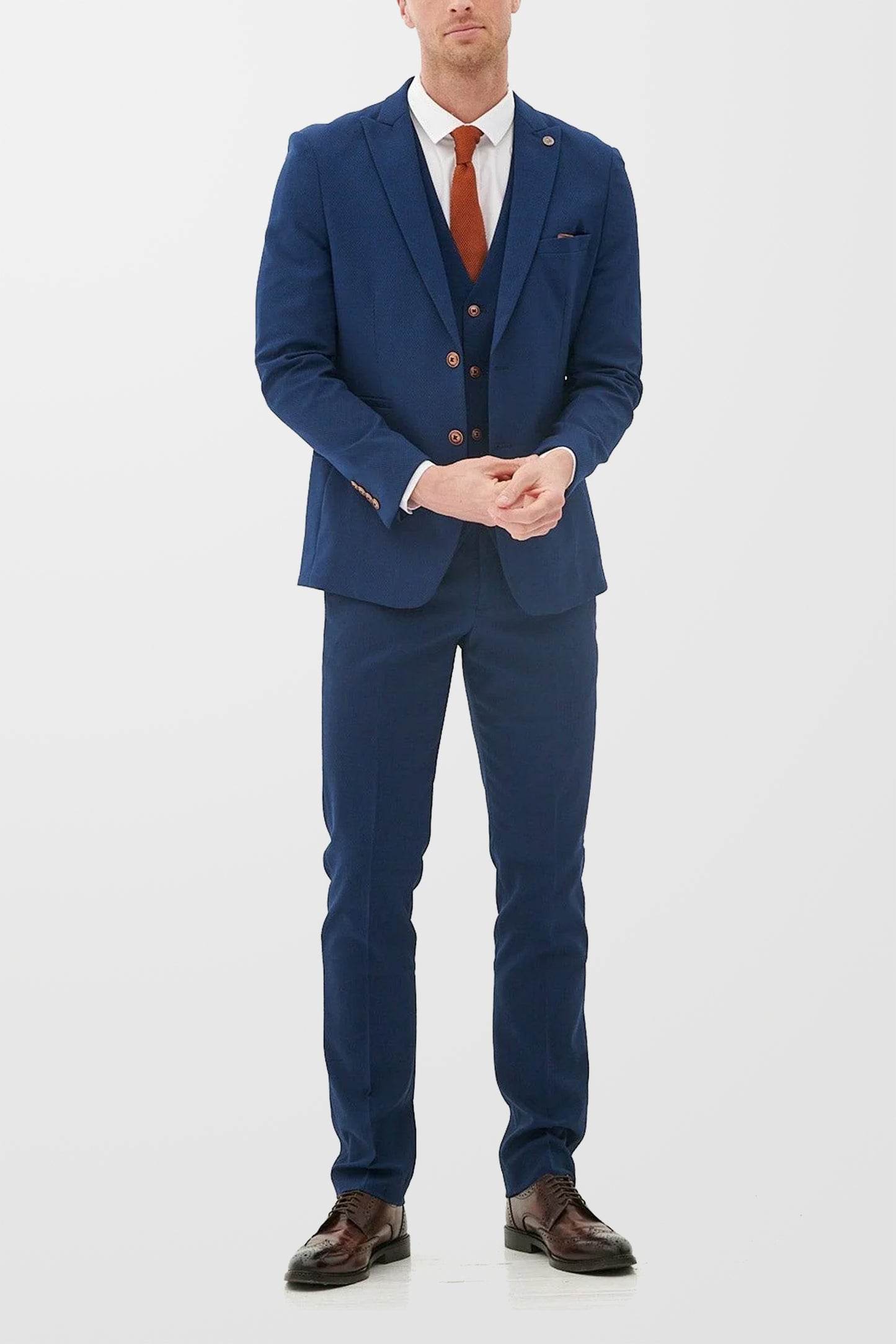 Max Royal Diamond Textured 3pc Suit