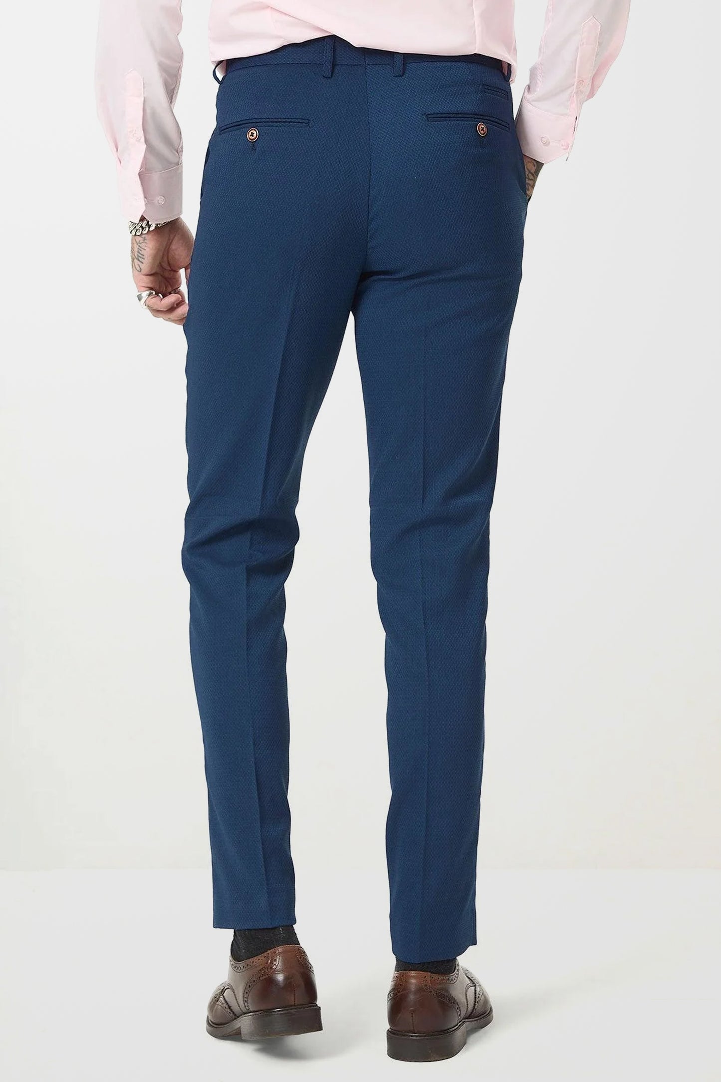 Max Royal Diamond Textured Trousers