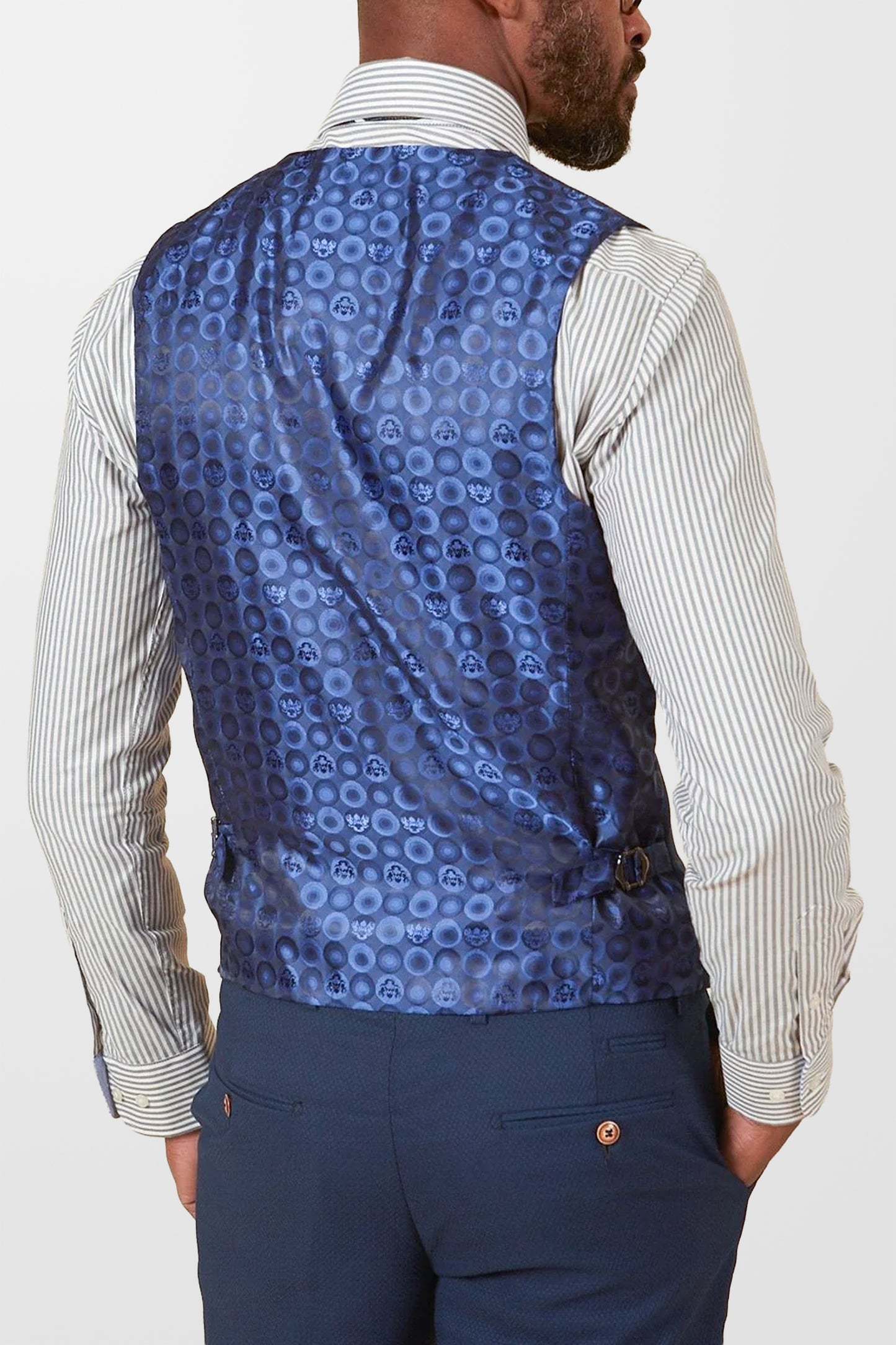 Max Royal Diamond Textured Single Breasted Waistcoat