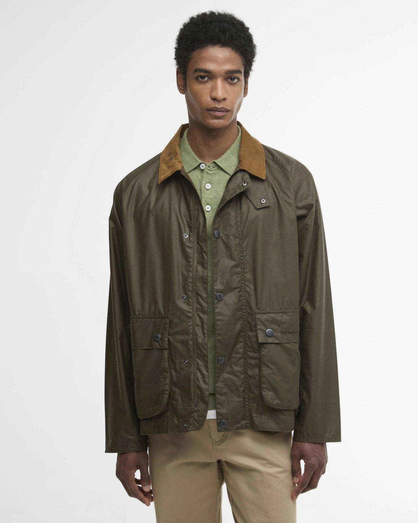 Modern Bedale Wax Jacket (In Beech)