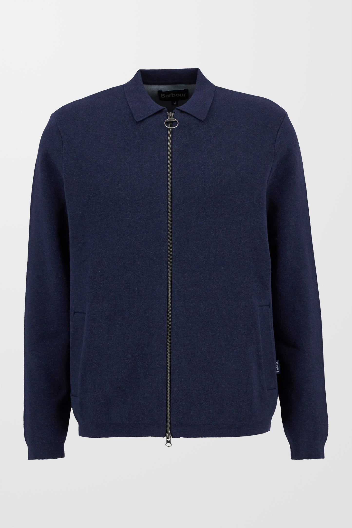 Crowcombe Knitted Zip-Up Jumper (In Navy)
