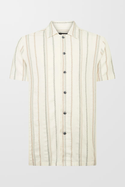 Paolo Tapered Fit Cotton Short Sleeve Shirt