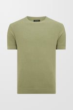 Slim Fit Waffle Knitted Tee